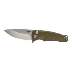Medford Smooth Criminal Tumbled S35VN Drop Point Blade OD Green Aluminum Handle Front Side Open