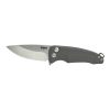 Medford Smooth Criminal Tumbled S35VN Drop Point Blade Grey Aluminum Handle Front Side Open