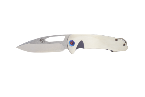 Medford On Belay S35VN Blade Anodized Fade Titanium Handle Front Side Open