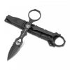 A Benchmade - 173BK SOCP Mini Black 440C Dagger Blade with a black handle.