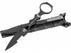 Benchmade - 178SBK SOCP Dagger 440C Blade Steel Front Side With Sheath Diagonal