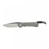 Chris Reeve Small Inkoski S45VN Blade with a Titanium Handle on a White Background.