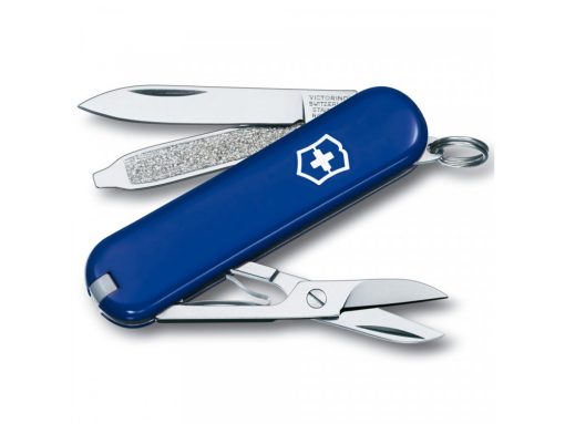 Victorinox Classic SD Cobalt Blue 58mm Front Side All Tools Open