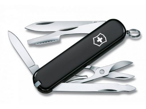 Victorinox Executive Black 74mm Front Side All Tools Open