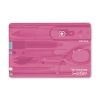 Victorinox Swiss Card Translucent Pink 82mm Front Side Closed