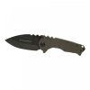 A Medford Praetorian T Black PVD CPM-3V Drop Point with Bronze Ano Handles on a white background.