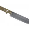 a White River Knife & Tool Firecraft FC7 S35VN Blade with OD Green Micarta Handles on a white background.