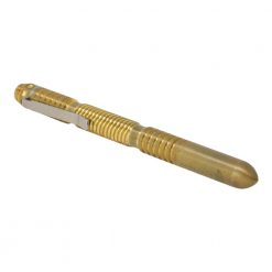 Hinderer Extreme Duty Spiral Brass Pen Cap On