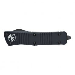 Microtech Troodon Black Double Edge Dagger OTF Automatic Knife Tactical Black Handle Front Side Closed