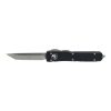 Microtech Ultratech Tanto Edge Dagger Stonewash OTF Automatic Knife Black Handle Front Side Open