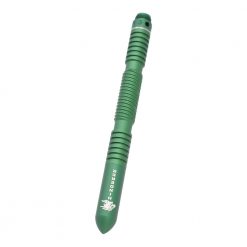 Hinderer Extreme Duty Spiral Aluminum Matte Emerald Green Pen Front Side Closed
