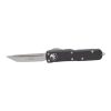 Microtech UTX-85 T/E Stonewash Blade OTF Automatic Knife Black Handle Front Side Open