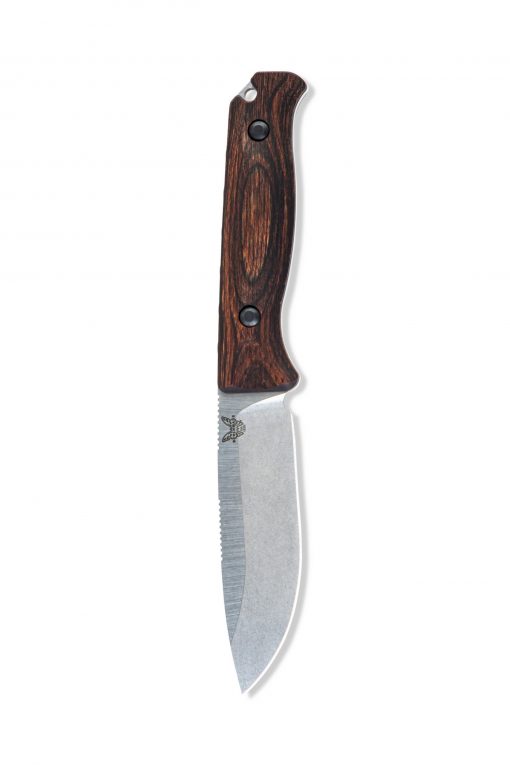 Benchmade Saddle Mountain Skinner S30V Blade Wood Handle Front Side Down