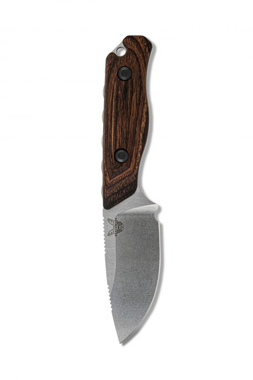Benchmade Hidden Canyon Hunter S30V Blade Wood Handle Front Side Down