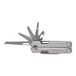 Leatherman Free P4 Multi-Purpose Pliers Stainless Steel Front Side Closed Tools Open