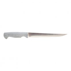 White River Fillet Knife 440C Blade Black Canvas Micarta Handle Back Side