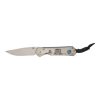 Chris Reeve Knives Small Sebenza 31 S35VN Blade Lunar Landing Graphic Titanium Handle Front Side Open