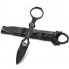 Benchmade Mini SOCP Black Cerakote 440C Fixed Blade Knife and Sheath Angled