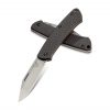 Benchmade Proper Clip Point S90V Blade Carbon Fiber Handle with a black handle on a white background.