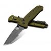 Benchmade Bailout Grey CPM-3V Combo Tanto Blade Woodland Green Aluminum Handle Both