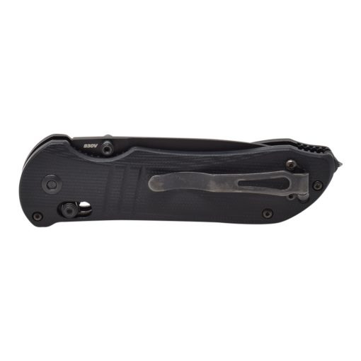 Benchmade Tactical Triage Black Blade Black G-10 Handle Back Side Closed