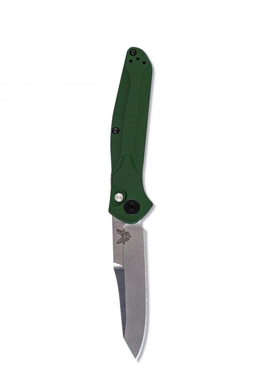 Benchmade FPR Osborne Auto S30V Blade Green Aluminum Handle Front Side Down