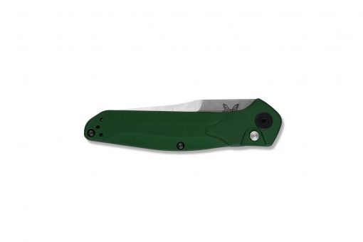 Benchmade FPR Osborne Auto S30V Blade Green Aluminum Handle Front Side Closed