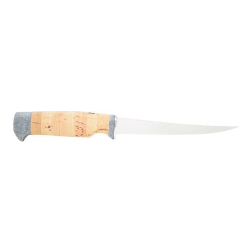 White River Fillet Knife 440C Blade Cork Handle Back Side No Sheath