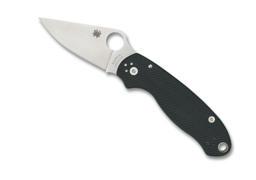 Spyderco Para 3 Sprint S45VN Blade Forest Green G-10 Handle Front Side Open