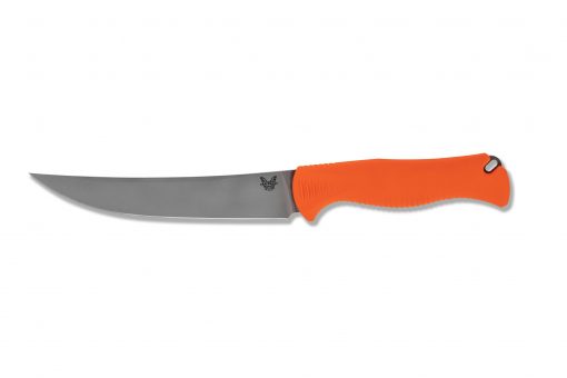 Benchmade Meatcrafter CPM-154 Blade Orange Santoprene Handle Front Side