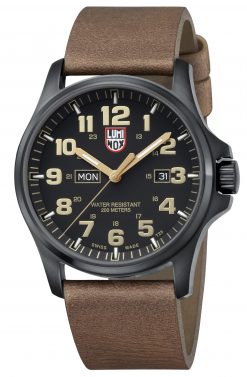 Luminox Atacama Field Day Date 1929 Brown/Gold Front Side Closed Angled