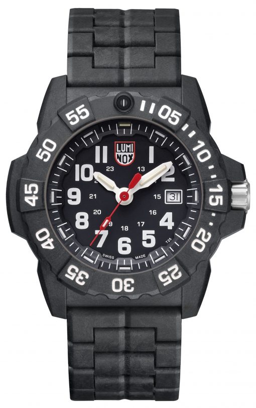 Luminox Navy SEAL 3500 Series 3502.L Black/White Front Side Closed Center