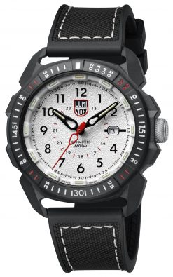 Luminox ICE-SAR ARTIC 1000 Series - CARBONOX 1007 Silver/Black Front Side Closed Angled