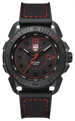Luminox ICE-SAR ARTIC 1000 Series - CARBONOX 1002 Black/Red Front Side Closed Center