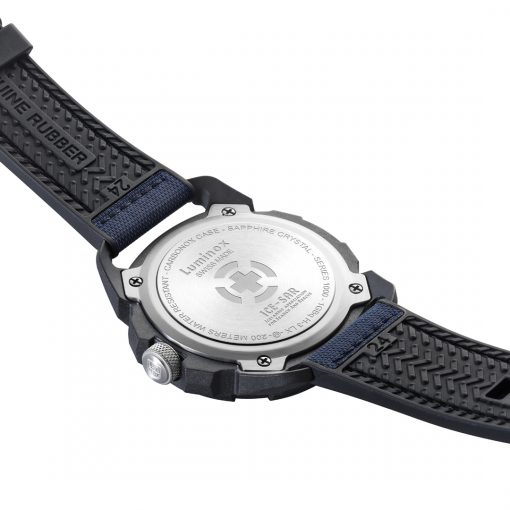 Luminox ICE-SAR ARTIC 1000 Series - CARBONOX 1003.ICE Navy Blue/White Back Side Open Angled