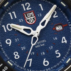 Luminox ICE-SAR ARTIC 1000 Series - CARBONOX 1003.ICE Navy Blue/White Front Side Face Close Up