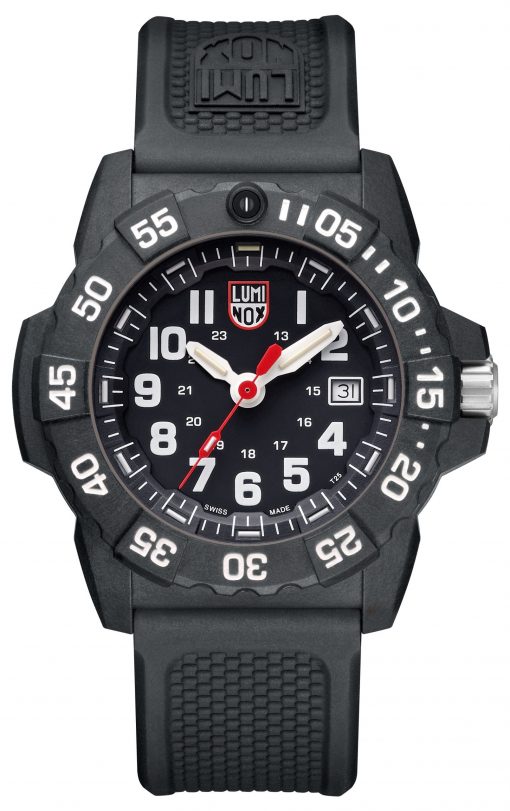 Luminox Navy SEAL 3500 Series 3501.L Black/White Front Side Closed Center