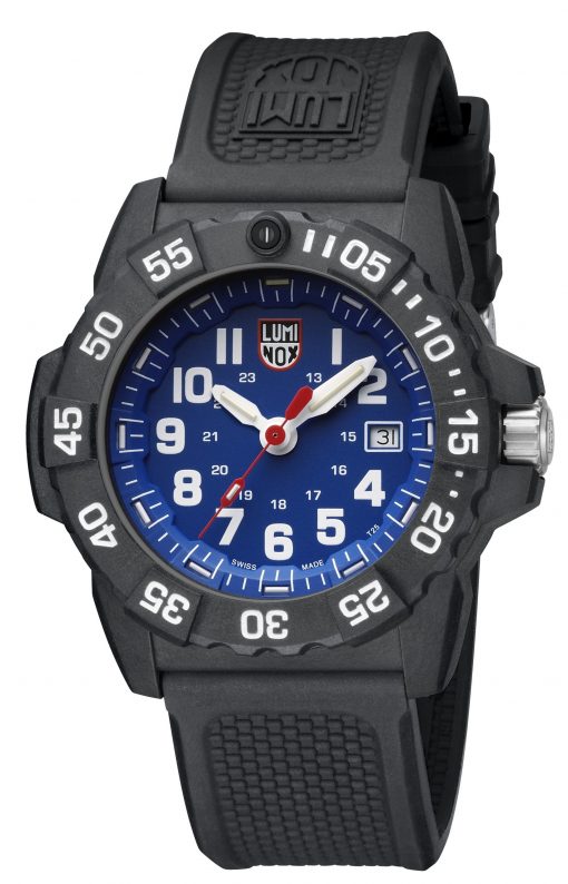 Luminox Navy SEAL 3500 Series 3503.F Blue/White Front Side Closed Angled