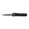 Microtech UTX-85 D/E Stonewash OTF Automatic Knife Black Handle Front Side Open