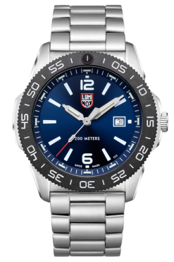 Luminox Pacific Diver 3120 Series 3123 Blue/White Front Side Closed Center