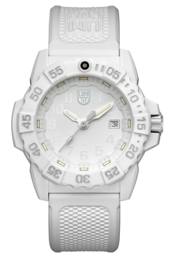 Luminox Navy SEAL 3500 Series 3507.WO White/Silver Front Side Closed Center