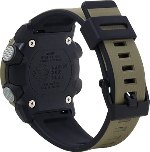 G-Shock Analog Digital Men's Watch Brown GA2000-5A Back Side Closed Angled