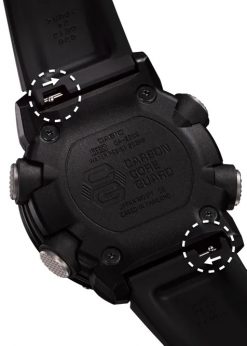 G-Shock Analog Digital Men's Watch OD Green GA2000-3A Back Side Case Close Up