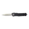Microtech 142-4 Combat Troodon Satin Finished Double Edge Blade OTF Black Aluminum Handle Front Side Open