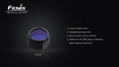Fenix AOF-SB Blue Filter Adapter Infographic 2 solo