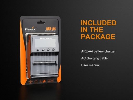 Fenix ARE-A4 Multifunctional Battery Charger Infographic 8
