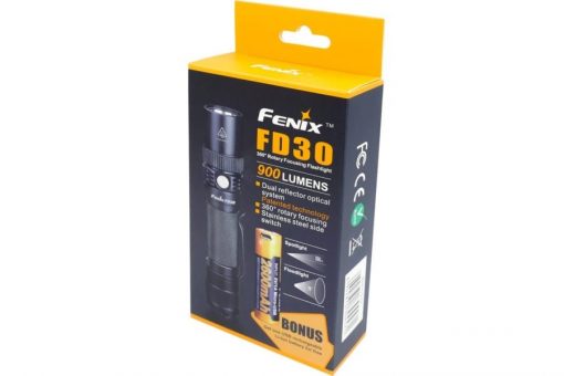 Fenix FD30 LED Focus Flashlight - 900 Lumens Box