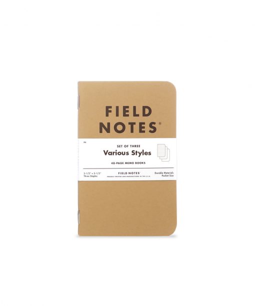 Field Notes Original Kraft Graph Paper Notebook 3 Pack (48 Pages) Front Side Center