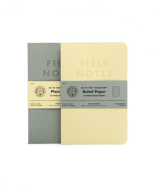 Field Notes Signature Ruled Paper Notebook 2 Pack (72 Pages) Front Side Center