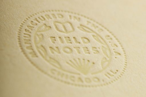 Field Notes Signature Ruled Paper Notebook 2 Pack (72 Pages) Deboss Close Up